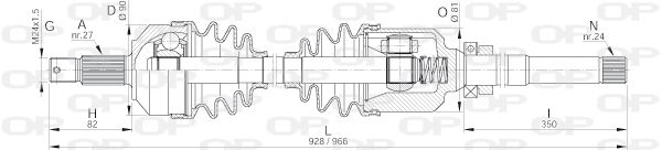 OPEN PARTS Piedziņas vārpsta DRS6047.00